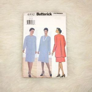 Butterick 6332 Fast & Easy Dress & Jacket Size 6-8-10